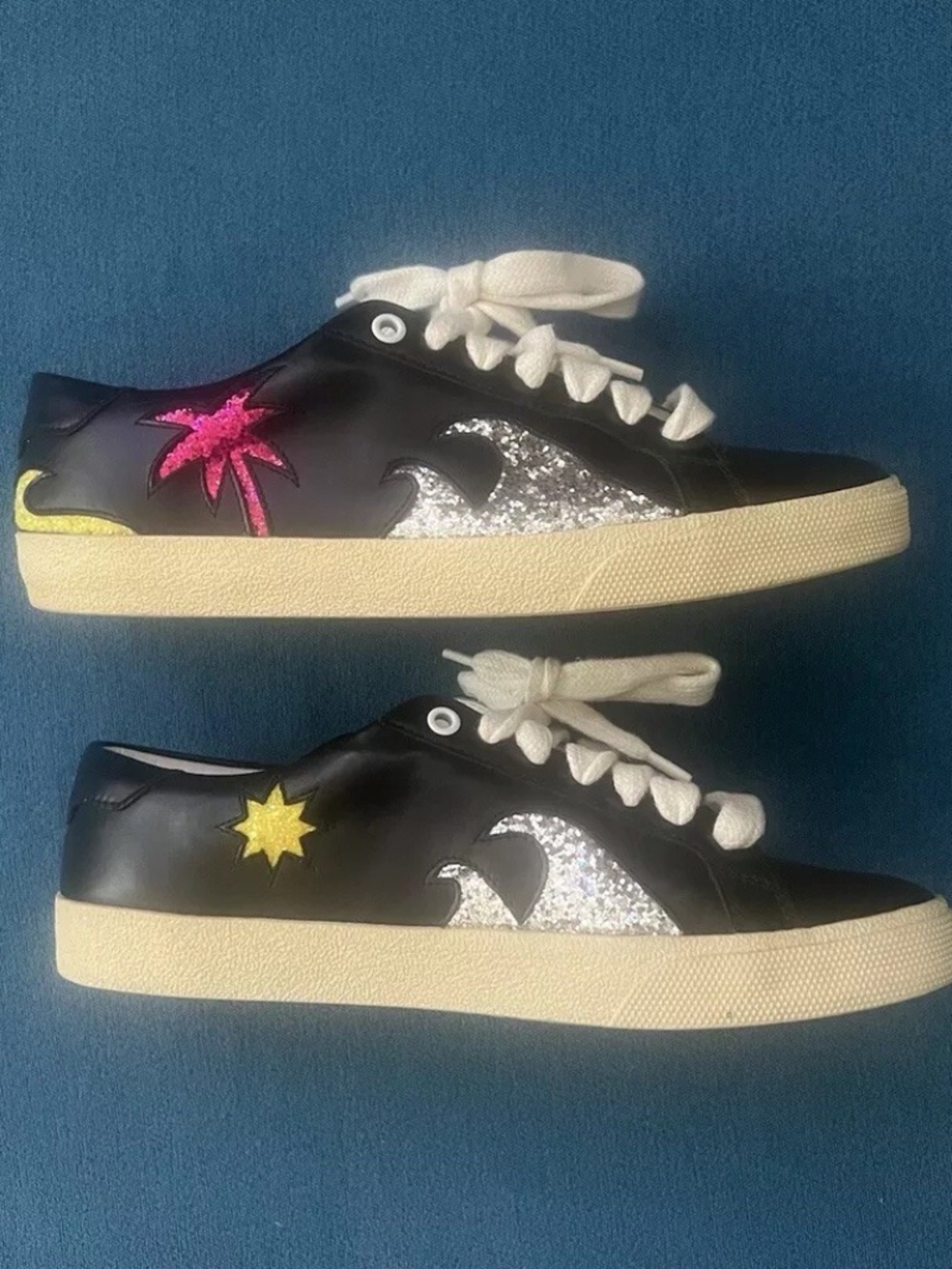 Saint Laurent Women’s Court Classic SL/06 Sea, Sex & Sun Sneakers Size 38 US 8